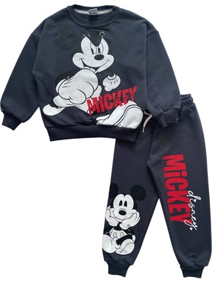 Şeker Kids Erkek Çocuk Pamuklu Mickey Mouse Desenli Eşofman Takımı