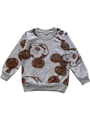 Şeker Kids Erkek Çocuk Pamuklu 2 Iplik Şardonlu Mickey Mouse Desenli Pijama Takımı