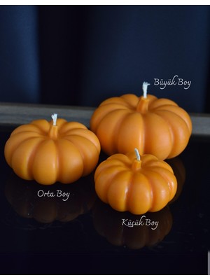 Arbuq Concept Orta Boy Dekoratif Balkabağı Pumpkin Mum 170ML Kokusuz TURUNCU- Doğal Soya Wa x  ve Balmumu