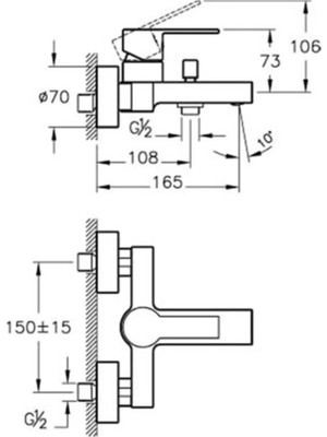 Artema Flo S A41937 Banyo Bataryası Krom