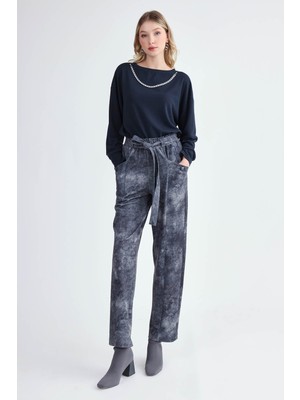 Beli Kuşaklı Cepli Pantolon