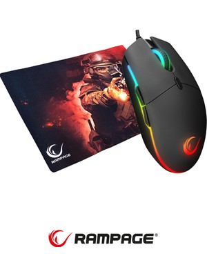 SMX-R63 RGB  Oyuncu Mouse BygameX 25x35cm Mousepad 2li Set