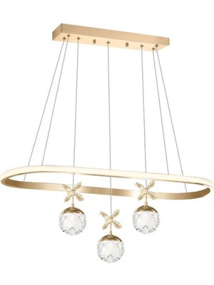 Woodhub 4025-3 Sr 3 Toplu Gold LED Avize