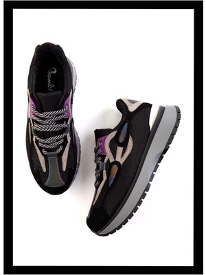 Siyah Süet  Kadın Sneaker K01429160402