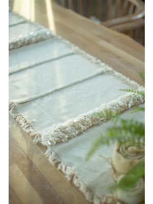 Bohemart  simli gümüş pullu Runner