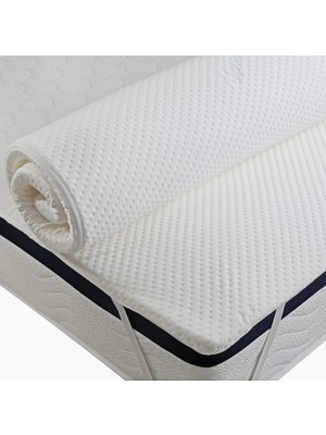 Mandeep Ortopedik 8 cm Smart Kuş Tüyü Yatak Pedi Yatak Koruyucu Yatak Şiltesi 2 Adet Yastık Kılıfı Hediyeli