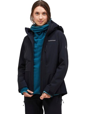 Peak Performance Ascent Softshell Kadın Siyah Kayak Ceketi