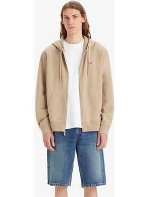 Levi'S Erkek Kapüşonlu Düz Fermuarlı Sweatshirt - A7770-0002