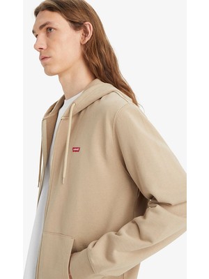 Levi'S Erkek Kapüşonlu Düz Fermuarlı Sweatshirt - A7770-0002