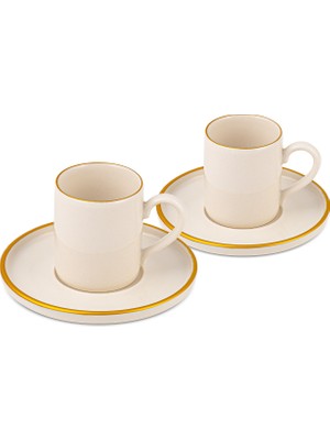 Miras Home Derya 2 Kişilik Porselen Kahve Seti