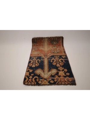 DesignEv 88X50 cm Küçük Boy El Dokuma Yıkanabilir Anadolu Yün Kilim