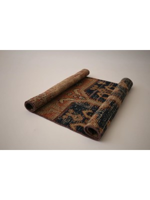 DesignEv 88X50 cm Küçük Boy El Dokuma Yıkanabilir Anadolu Yün Kilim