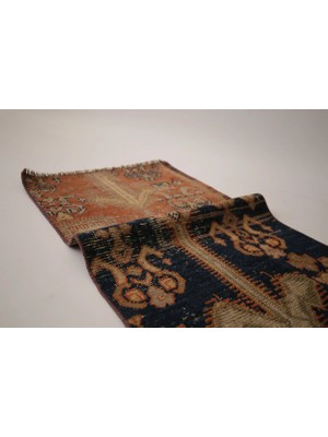 DesignEv 88X50 cm Küçük Boy El Dokuma Yıkanabilir Anadolu Yün Kilim