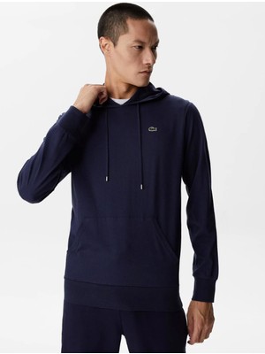 Lacoste Erkek Regular Fit Kapüşonlu Lacivert Sweatshirt