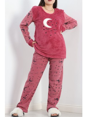 Nateli Battal Polar Pijama Takımı Fuşya - 19199.1048.