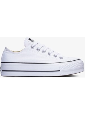 Sarı Yıldızlar Converse Chuck Taylor All Star Lıft Beyaz-Siyah Kadın Sneaker 560251C-102