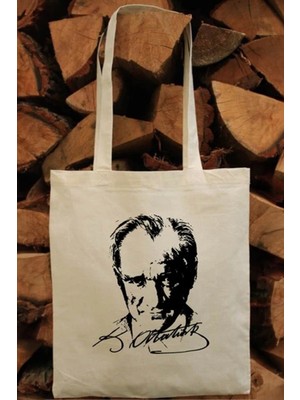 Probag %100 Pamuk Kanvas Bez Çanta - 35x40 cm ‘Atatürk Baskılı’