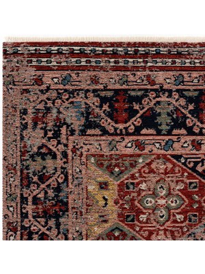 Cool Halı Mabel MB 01 Multy Anadolu Kilim Antik Desenli Kaymaz Taban Yıkanabilir Vintage Dokuma Makine Halısı