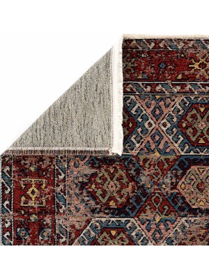 Cool Halı Mabel MB 03 Multy Anadolu Kilim Antik Desenli Kaymaz Taban Yıkanabilir Vintage Dokuma Makine Halısı