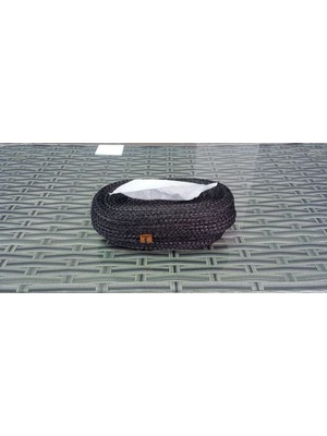 Life For You LİFE FOR YOU Z PEÇETELİK 15*25CM HASIR SİYAH ANTRASİT SEPET DÜZENLEYİCİ ÇOK AMAÇLI ORGANİZER