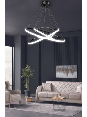 Woodhub 30/40/50 Siyah Alüminyum LED Avize