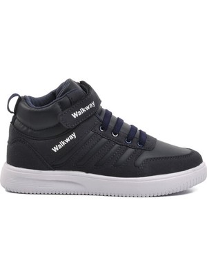 Walkway F Lacivert Beyaz Cırtlı Erkek Çocuk Bilek Boy Sneaker