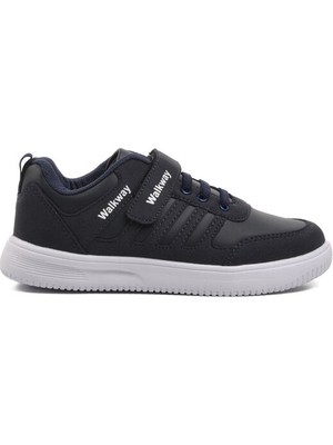 Walkway F Lacivert Beyaz Cırtlı Çocuk Sneaker