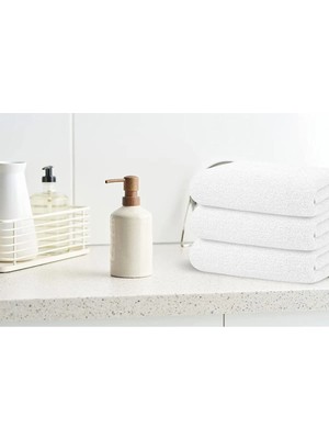 Otelvıo 6'lı Set Beyaz %100 Pamuk El Havlusu 50X90 Cm, Otel Havlusu