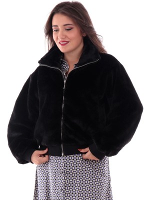 Only Kadın Dik Yaka Peluş Ceket - 15327330