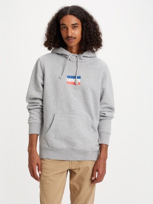 Graphıc Hood Mını Sportswear Erkek Gri Sweatshırt A2410-0006