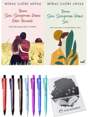Bana Seni Seviyorum Deme Evlen Benimle Miraç Çağrı Aktaş ve Bana Seni Seviyorum Deme Sev Miraç Çağrı Aktaş 2li Set + Hediyeli