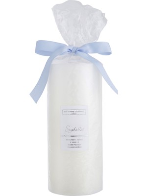 The White Company Seyşeller Sütun Mum, Tropikal Bergamot ve Amber Kokulu