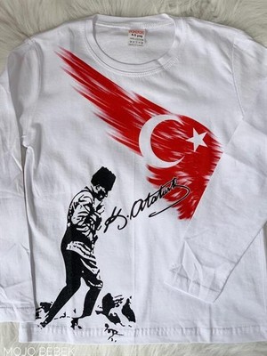 Unisex Atatürk Kocatepe Baskılı Uzun Kol T-Shirt