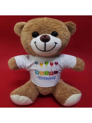 Gu Moda Happy Birthday Tişörtlü Ayıcık
