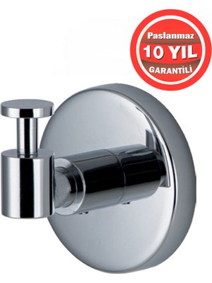 Çelik Banyo Paslanmaz Pirinç Flora Tekli Bornozluk Askılık