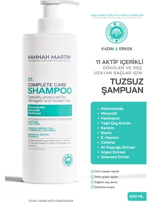 Hannah Martin Biotin ve Niacinamide Içerikli,  Geç Uzayan Saçlar Için
