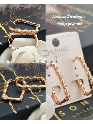 Sonat Collection Xuping Vip Seri Rose Gold Renk Çelik Küpe