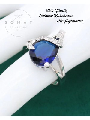 Sonat Collection Özel Tasarım 925 K Gümüş Kolye, Küpe, Yüzük Seti