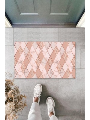 bebekokusu Dijital Baskı Pudra Baklava Dilimi Kapı Paspası K-3081