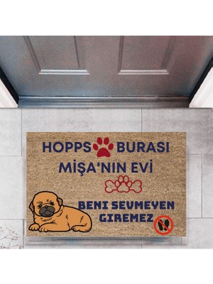 bebekokusu Kapı Önü Paspası Dekoratif Dijital Baskı Hopps  P-2475