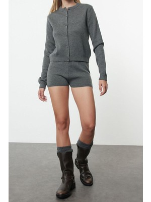 FRM Kadın Moda Şık Regular Uzun Boy Uzun Kollu Premium Iplik Özel Iplik Şortlu Alt-Üst Takım