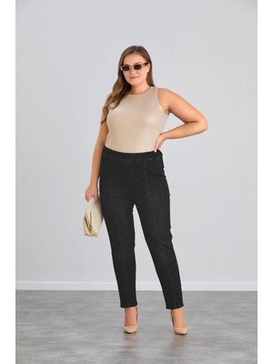 Büyük Beden Jean Pantolon Siyah