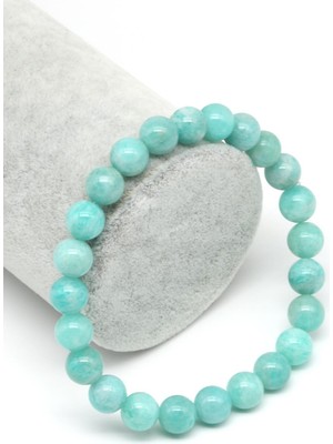 Alibaba Doğaltaş Amazonit Doğal Taş Bileklik 8 mm Küre Kesim