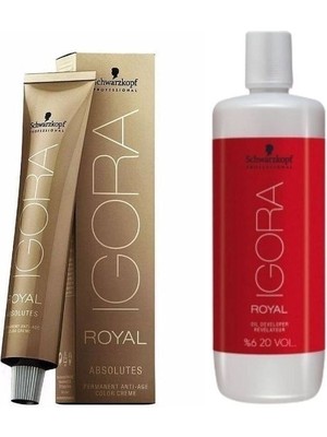 4 Adet Royal Absolutes 7-70 Kumral-Doğal Bakır Saç Boyası + 1l Oksidan (Orijinal)
