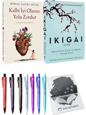 Kalbi İyi Olanın Yolu Zordur Miraç Çağrı Aktaş ve Ikıgaı Japonların Uzun ve Mutlu Yaşam Sırrı 2li Set + Hediyeli