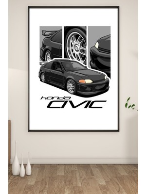 Bs Baskı A3 Honda Cıvıc Baskılı Poster