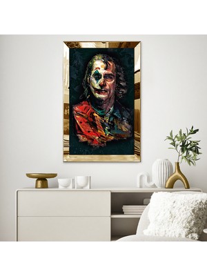 Zevahir Mobilya Dekorasyon Gold Aynalı Pleksi Çerçeveli Joker Tablosu