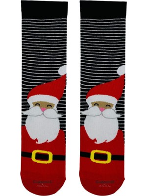 Carnaval Socks Noel Baba ve Çember Desenli Soket Çorap