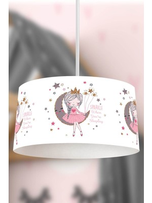 Woodhub Ay Kızı Çocuk Sarkıt Avize Beyaz