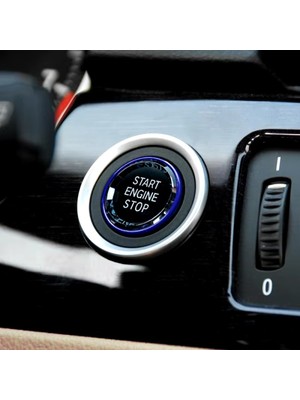 Bmw 3 Serisi E90 Kristal Start Stop Tuşu Mavi 2005-2012 